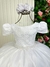 Vestido Longo Infantil Branco Rendado Batizado Daminhas na internet