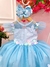 Vestido Infantil Jardim Encantado Azul C/ Aplique Pérolas - comprar online