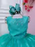 Vestido Infantil Damas de Honra Longo Verde Pérolas Luxo - comprar online