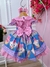 Imagem do Vestido Infantil Rosa Fazendinha Bichos Aplique Botões