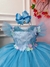 Vestido Infantil Jardim Encantado Azul C/ Aplique Pérolas - loja online