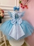 Imagem do Vestido Infantil Jardim Encantado Azul C/ Aplique Pérolas