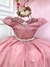 Vestido Infantil Damas Honra Casamento Rose C/ Renda Pérola - comprar online