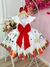 Vestido Infantil Branco Aquarela Com Cinto de Pérolas Luxo na internet