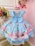 Vestido Infantil Azul Bebê Busto Nervura C/ Pérolas Festas na internet