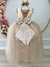 Vestido Infantil Dourado Damas de Honra Longo Com Pérolas na internet