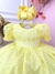 Vestido Bebê Amarelo Com Poá e Pérolas - comprar online