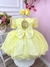 Vestido Bebê Amarelo Com Poá e Pérolas na internet