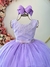 Vestido Infantil Damas de Honra Longo Lilás Pérolas e Strass - comprar online