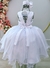 Vestido Infantil Branco Rendado C/ Flores em Aplique Damas na internet