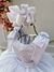 Vestido Infantil Branco C/ Glitter Busto e Aplique de Laços na internet