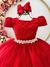Vestido Infantil Vermelho Tule Renda Longo Dama Casamento - comprar online