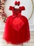 Vestido Infantil Vermelho Tule Renda Longo Dama Casamento na internet