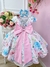 Vestido Infantil Rosa Jardim Encantado Cinto Pérolas Festas (2845RB) na internet