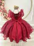 Vestido Infantil Marsala Organza Listrado C/ Pérolas Damas na internet