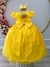 Vestido Infantil Amarelo Damas Honra Casamento Pérolas Renda na internet
