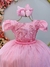 Vestido Infantil Rosa Realeza C/ Renda e Pérolas Damas - comprar online