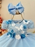 Vestido Infantil Bebê Azul C/ Renda Jardim Encantado Festa - comprar online