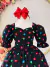 Vestido Infantil Primavera Verão Preto C/ Corações - comprar online