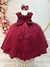 Vestido Infantil Longo Marsala Saia Com Tule e Busto Bordado na internet