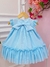 Vestido Infantil Bebê Azul Bebê Jardim Encantado Luxo na internet