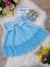 Vestido Infantil Bebê Azul Bebê Jardim Encantado Luxo - loja online