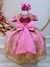 Vestido Infantil Rosa Renda Realeza Cinto de Pérolas Damas na internet