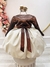 Vestido Infantil Cor Camurça C/ Bolero Cetim Broche de Laço na internet