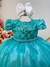 Vestido Infantil Verde Tule C/ Renda Casamento Luxo - comprar online