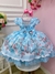 Vestido Infantil Jardim das Borboletas Azul Luxo Festas na internet