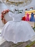 Vestido Infantil Branco C/ Cinto de Pérolas Casamento Festas