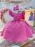 Vestido Infantil Rosa C/ Cinto de Pérolas Casamento Festas