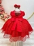 Vestido Infantil Vermelho Busto Nervura e Tule Pipoquinha na internet