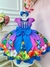 Vestido Infantil Lilo e Stitch Colorido C/ Pérolas Festas - Sol Kids