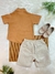 Conjunto Camisa Caqui Com Bermuda Bege de Cordão - comprar online