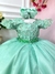 Vestido Infantil Verde C/ Renda Jardim das Borboletas Luxo - comprar online