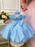 Vestido Infantil Azul C/ Renda Jardim das Boroboletas Luxo na internet