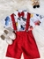 Conjunto do Relâmpago McQueen Carros Com Short Susp.e Camisa - Sol Kids