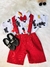 Conjunto Meninos do Mickey Mouse Com Short Susp.e Camisa - Sol Kids
