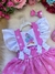 Romper Jardineira Galinha Pintadinha Rosa na internet
