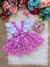 Romper Jardineira Galinha Pintadinha Rosa - Sol Kids