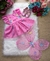 Romper Jardineira Jardim Encantado Rosa - comprar online