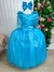 Vestido Infantil Longo Azul Tiffany