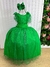 Vestido Infantil Longo Verde Bandeira - comprar online