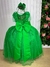 Vestido Infantil Longo Verde Bandeira - loja online