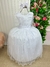Imagem do Vestido Infantil Longo Branco Batizado Daminhas