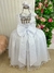 Vestido Infantil Longo Branco Batizado Daminhas - comprar online