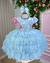 Vestido Infantil Jardim Encantado Azul Bebe - comprar online