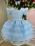 Vestido Festa Infantil Azul Bebe - comprar online