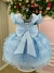 Vestido Festa Infantil Azul Bebe - Sol Kids